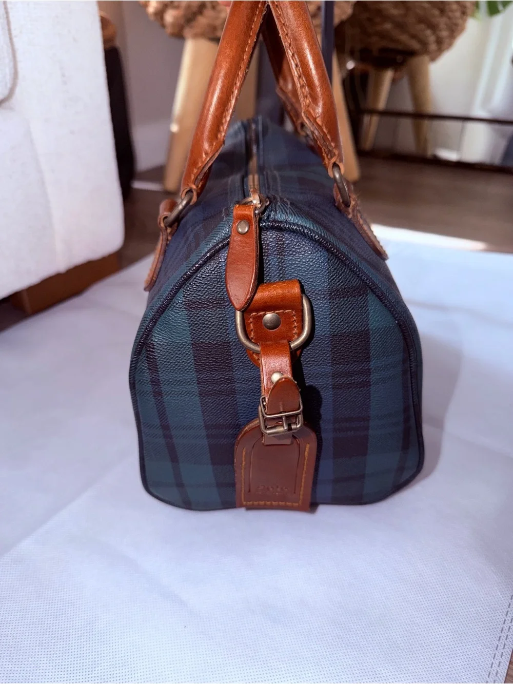 Ralph Lauren Tartan Boston purse - Picture 6 of 15